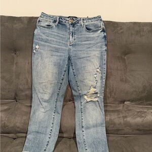 Judy Blue Classic Distressed Denim Jeans